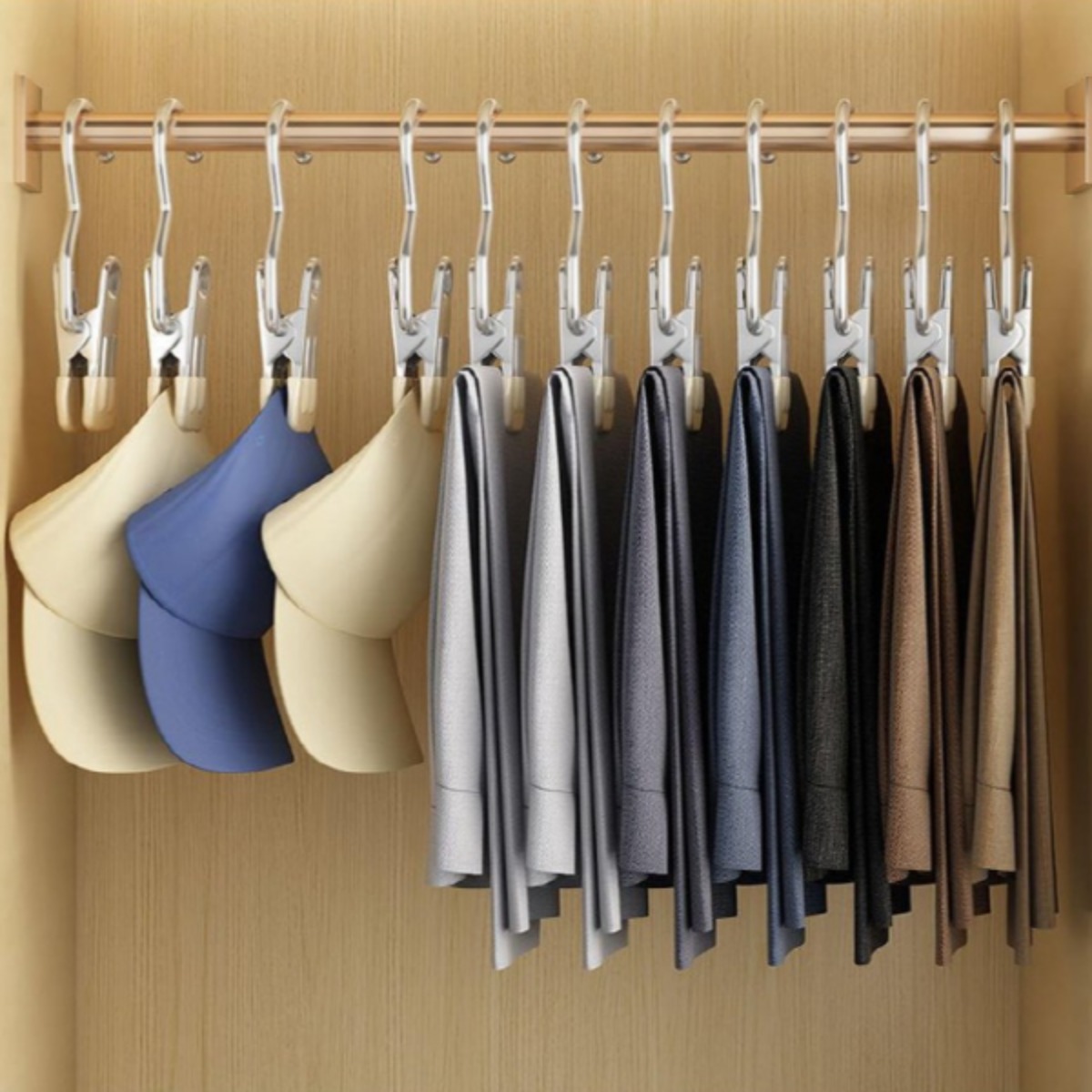 까사리꼬 신형 자국없는 스텐 논슬립 외집게 바지걸이, 40개, 기본형 흰색 57,240원