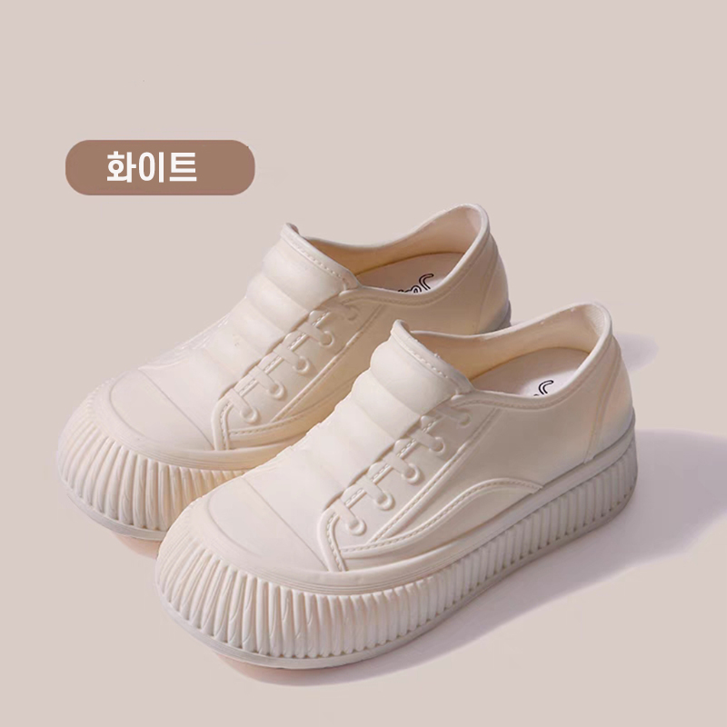 TIMEPURE 얕은 목 두꺼운 밑창 장화 여성용 패션 레인부츠 신상품 로우탑 비옷 미끄럼 방지 방수 주방 작업용 고무 신발 성인용 17,900원