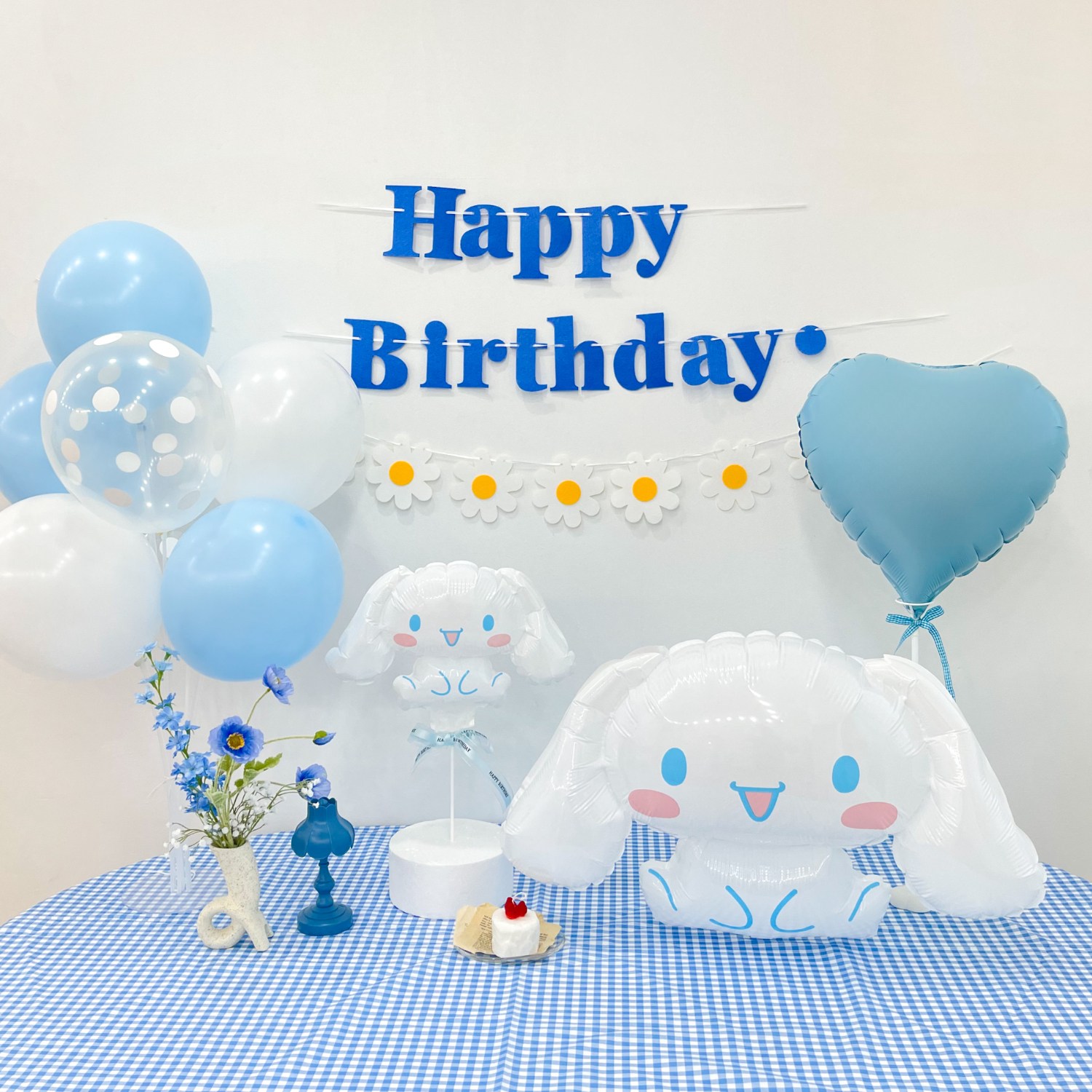 쏙쏙마켓 생일파티용품 산리오 여아 공주 생일풍선 가랜드 세트, 1세트, 시나모롤 점보 풍선세트 19,500원