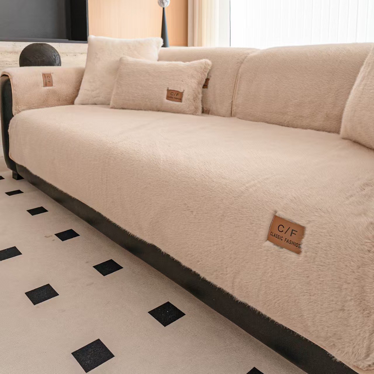 FEIFAN 겨울 미끄럼방지 극세사 토끼털 소파패드 4인용 40,960원