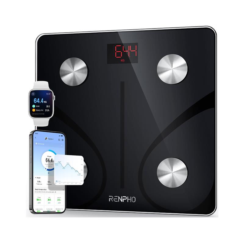 RENPHO 렌포 엘리스 1 앱연동 스마트 디지털 체성분 체중계, 블랙, 1개 28,800원