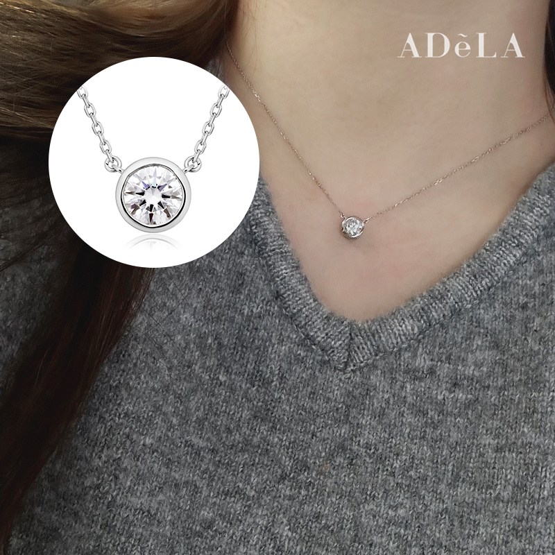 [아델라주얼리]모이사나이트 엑설런트등급 정품 GRA 보증서 제공 목걸이 1캐럿 10부 데일리 다이아 베젤 51,300원