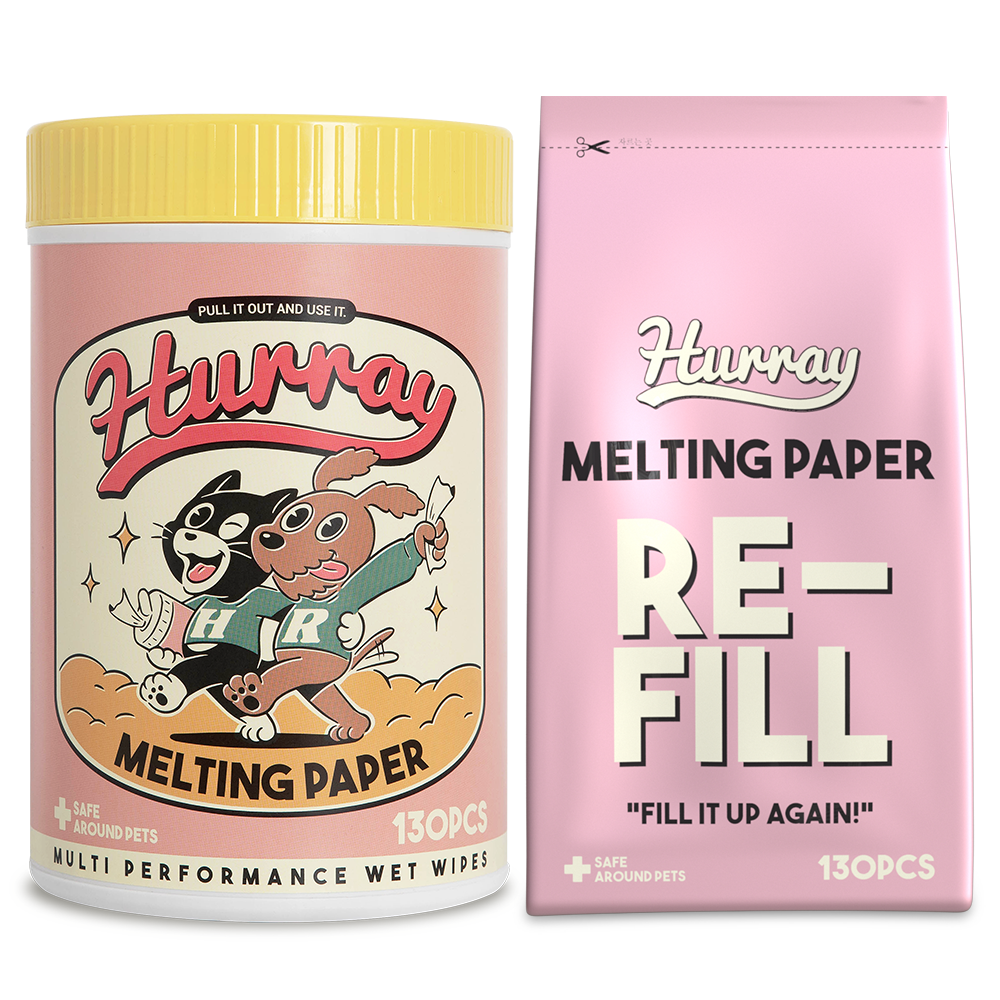허레이 멜팅페이퍼 반려동물 물티슈 동물용의약외품 인증, 1개, 130개입 31,070원