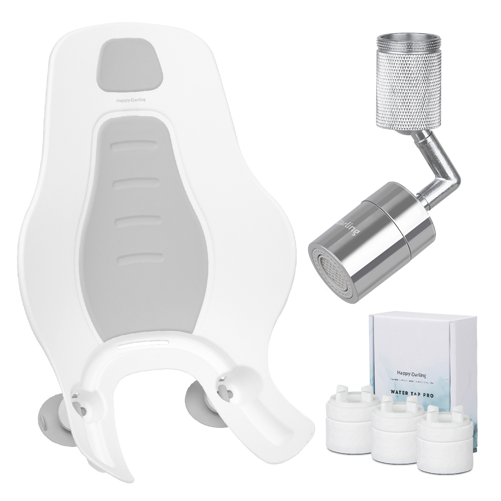 해피달링 아동용 720도 워터탭 프로 세면대 수전 + 세이프 비데 세트, 그레이(비데) 34,900원