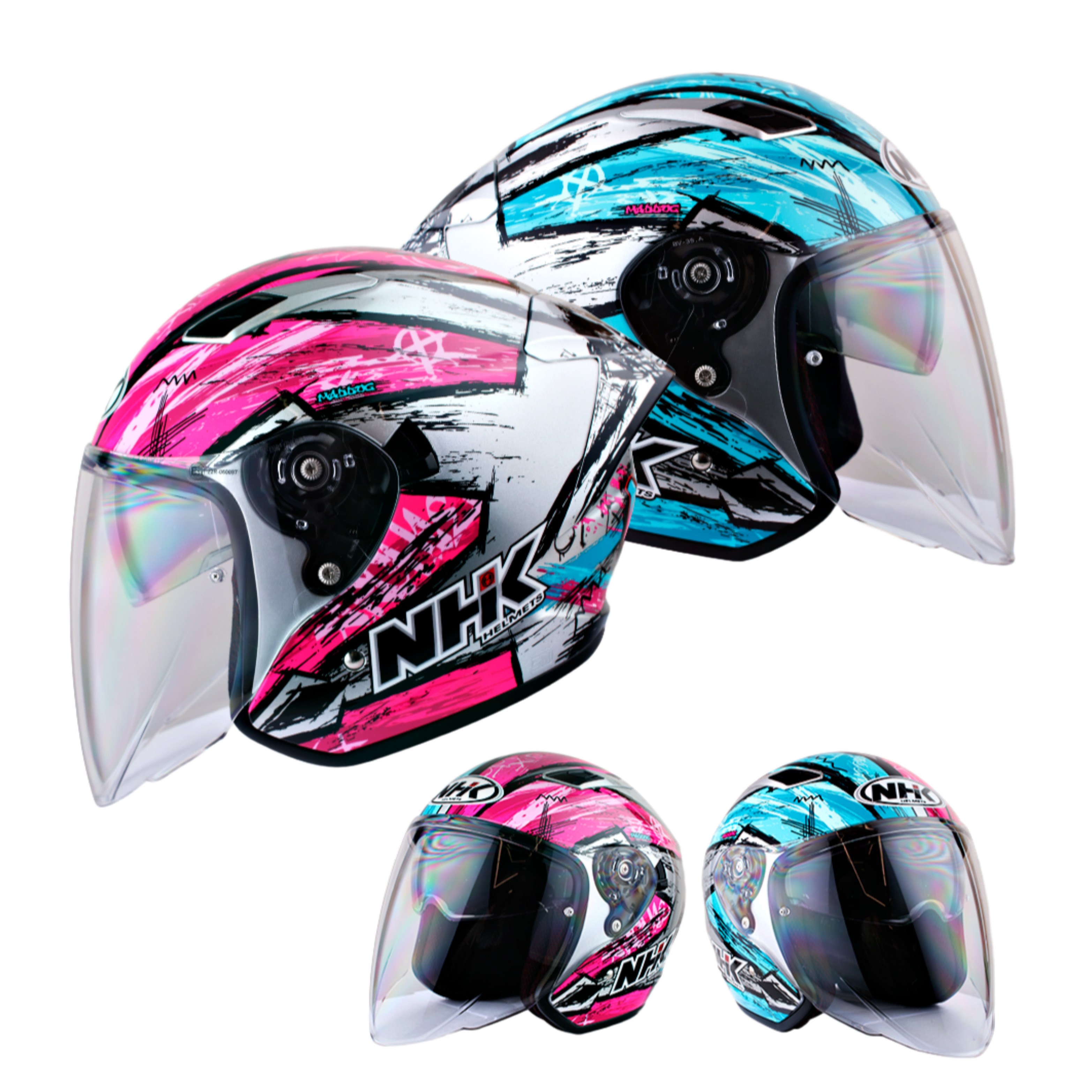 NHK S1 GP PRO 헬멧 오픈페이스 듀얼바이저 바이크 오토바이 헬멧 아치 크롬 실버, 아치 크롬 실버 [ XXL ] 140,000원