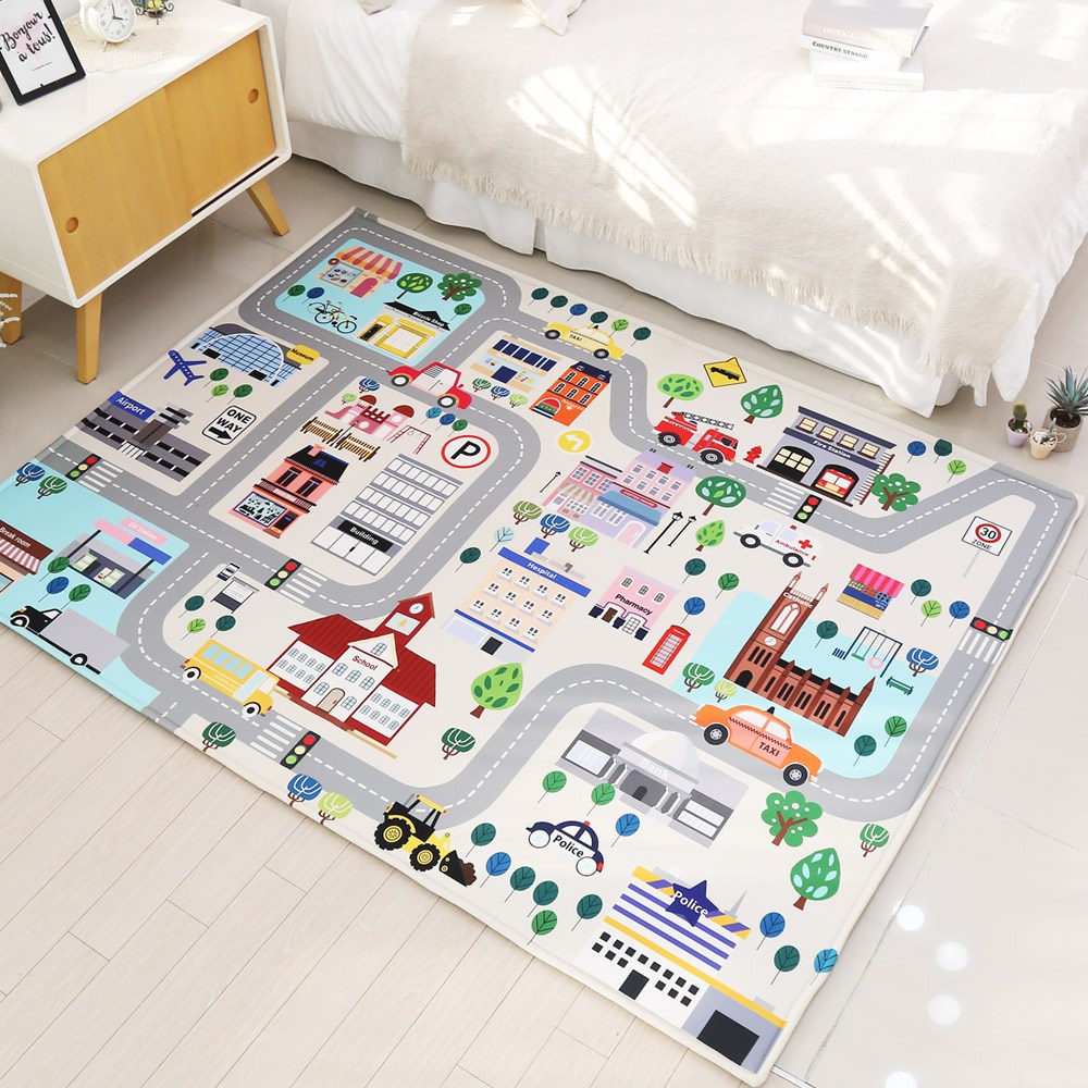 리치러그 아동용 놀이방 시티라인 자동차 도로매트, 단일색상 29,900원