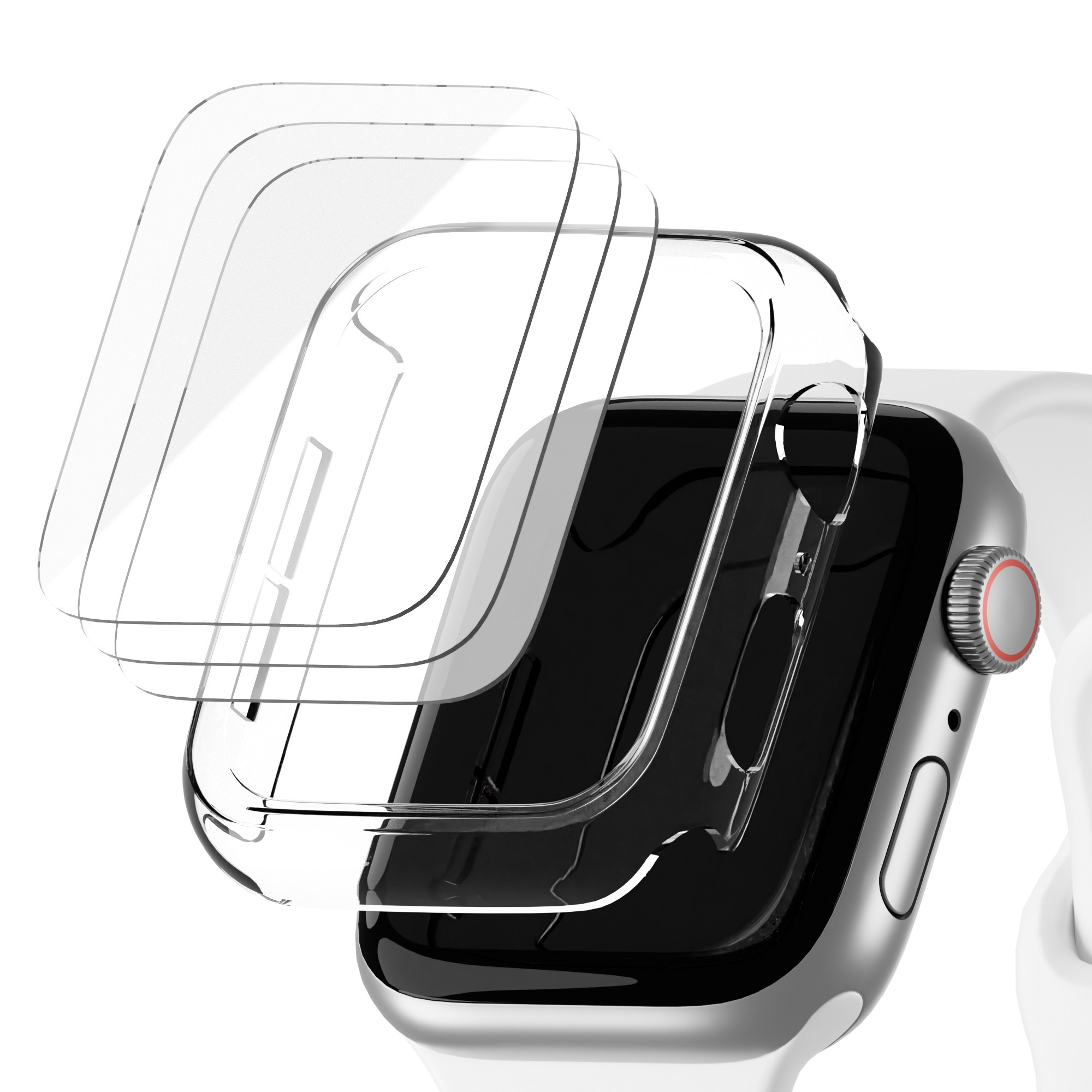 아이메이드잇 애플워치 풀커버 자가복원 액정 보호필름 3p + 하드커버 케이스, 클리어, 1개 9,400원