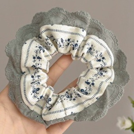 프라홈 복고 레이스 곱창밴드 헤어끈 13cm PR384 5,850원