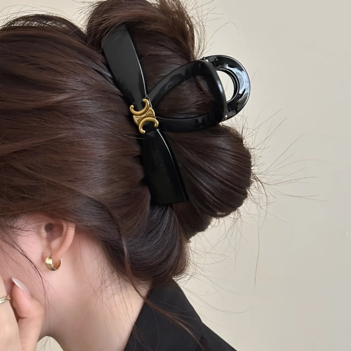 COCOMONSTER 프리미엄 리본 고급 올림머리 헤어 집게핀 11cm 19,000원