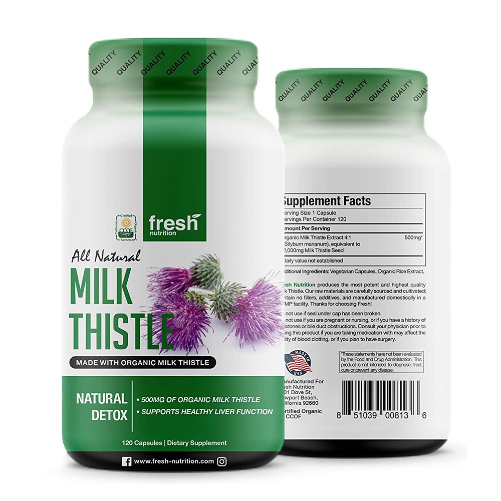 프레쉬뉴트리션 Fresh Nutrition 밀크씨슬 실리마린 500mg 120캡슐 52,900원