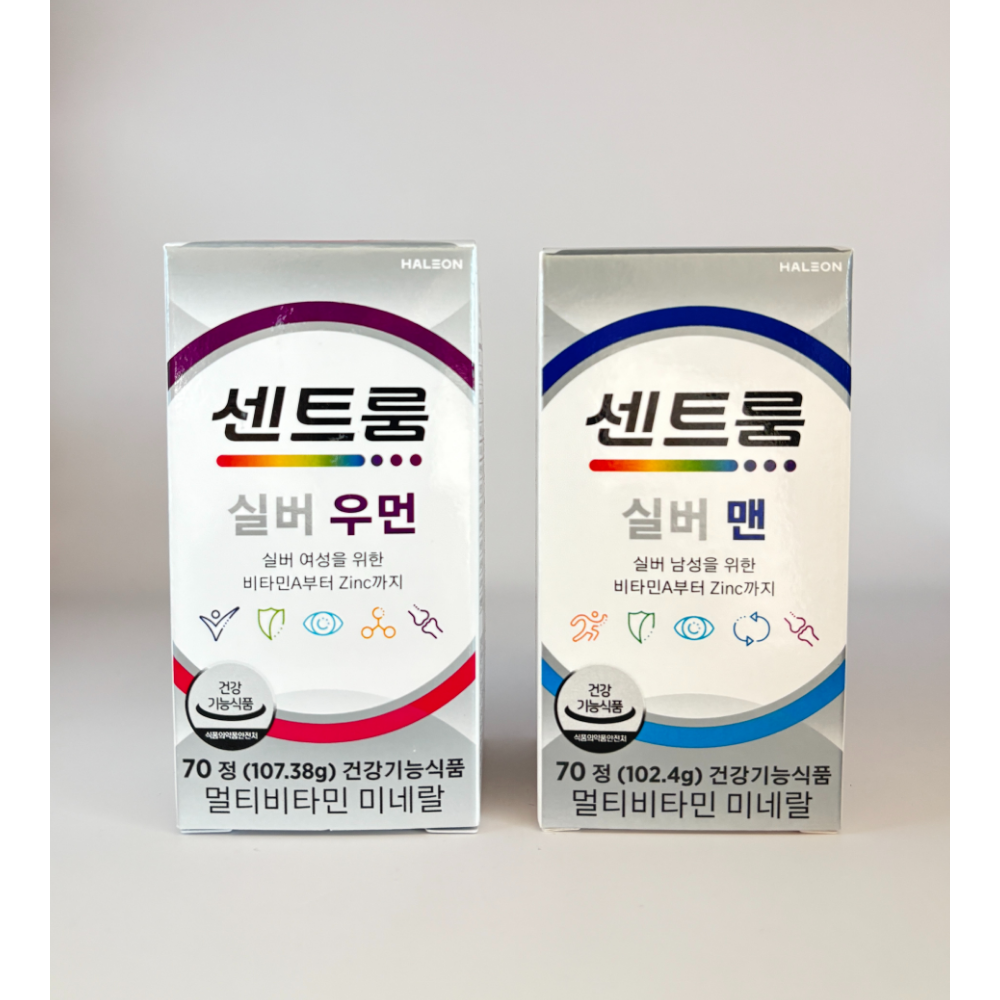 센트룸 실버 종합비타민 2종(실버 맨 70정+ 실버 우먼 70정) 남녀 멀티비타민 61,500원