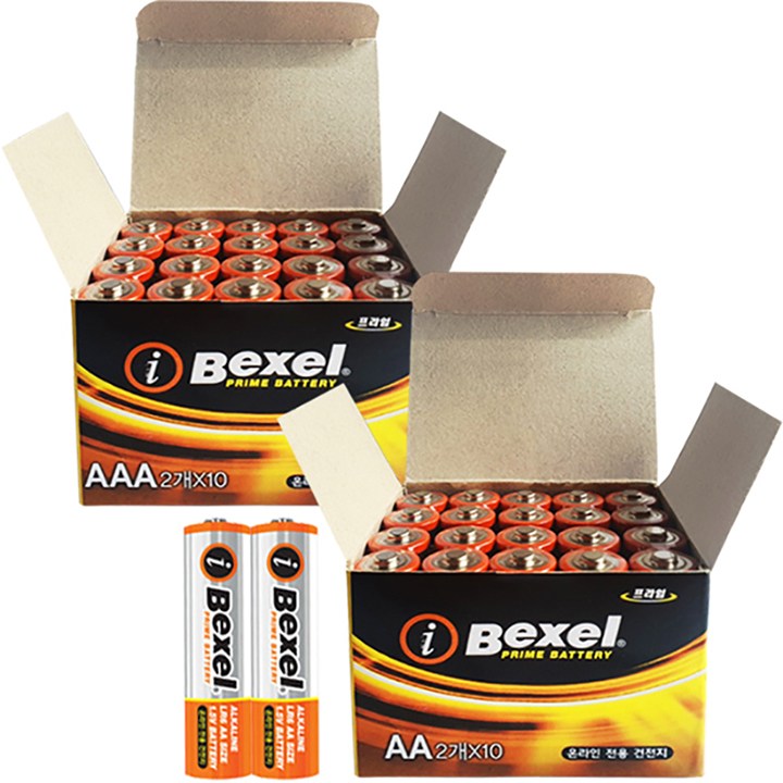 벡셀 알카라인 건전지 AA20알 + AAA20알 13,900원