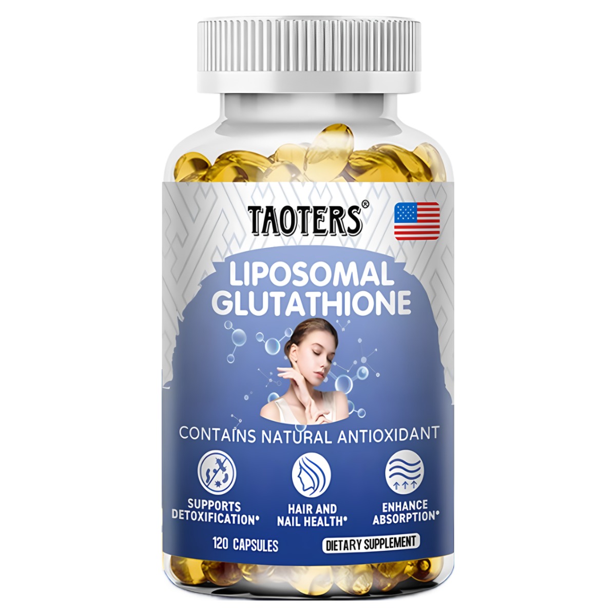 리포솜 글루타티온 - 비타민 C, 콜라겐, 비오틴, 활성 환원형 L-글루타티온, 흡수 강화 - Non-GMO 항산화제, 해독, 노화 방지, 뇌, 면역 건강 23,040원