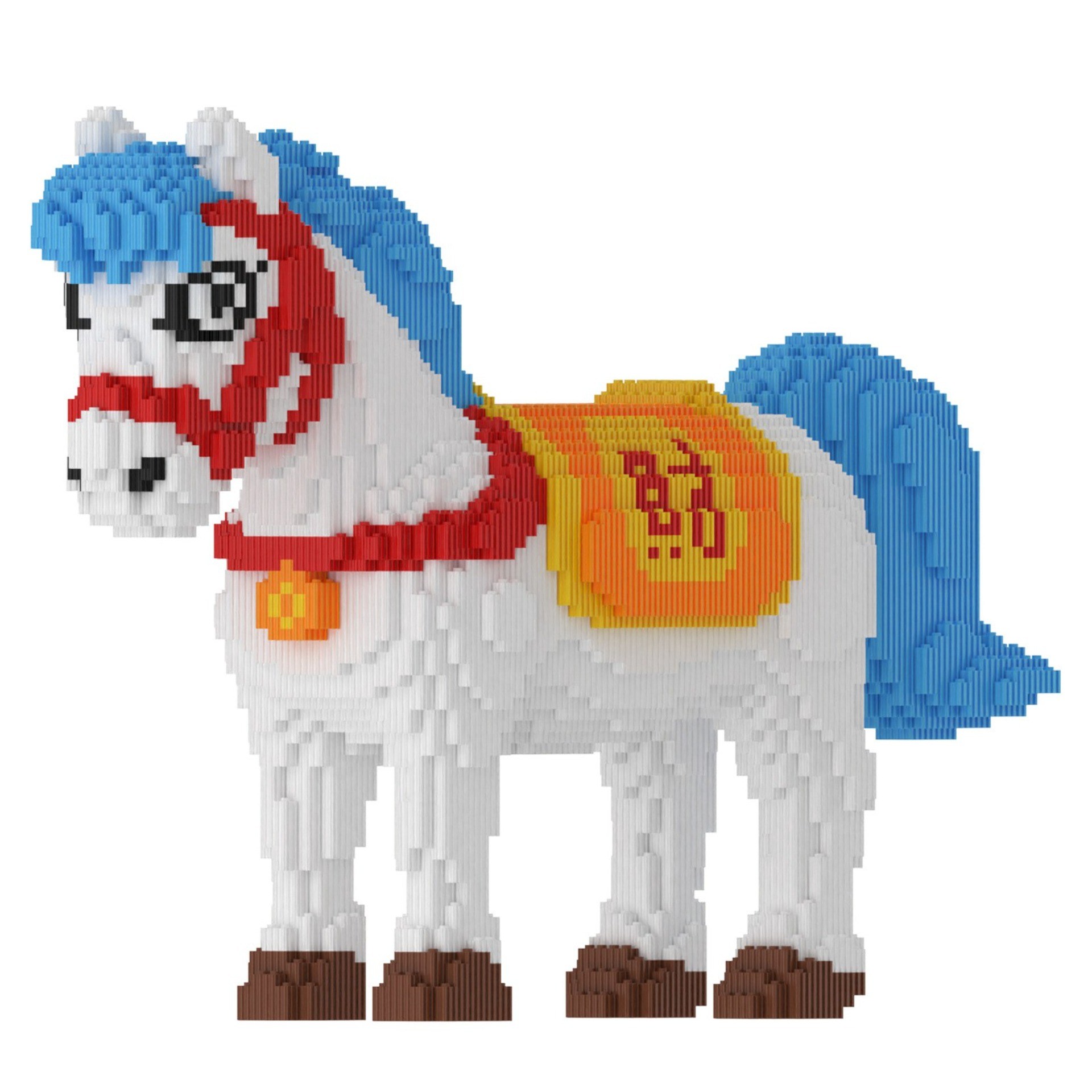 [나노킹-감성블럭] 대형 재물운 말 블럭 DN047, 1개, 백마 30,000원