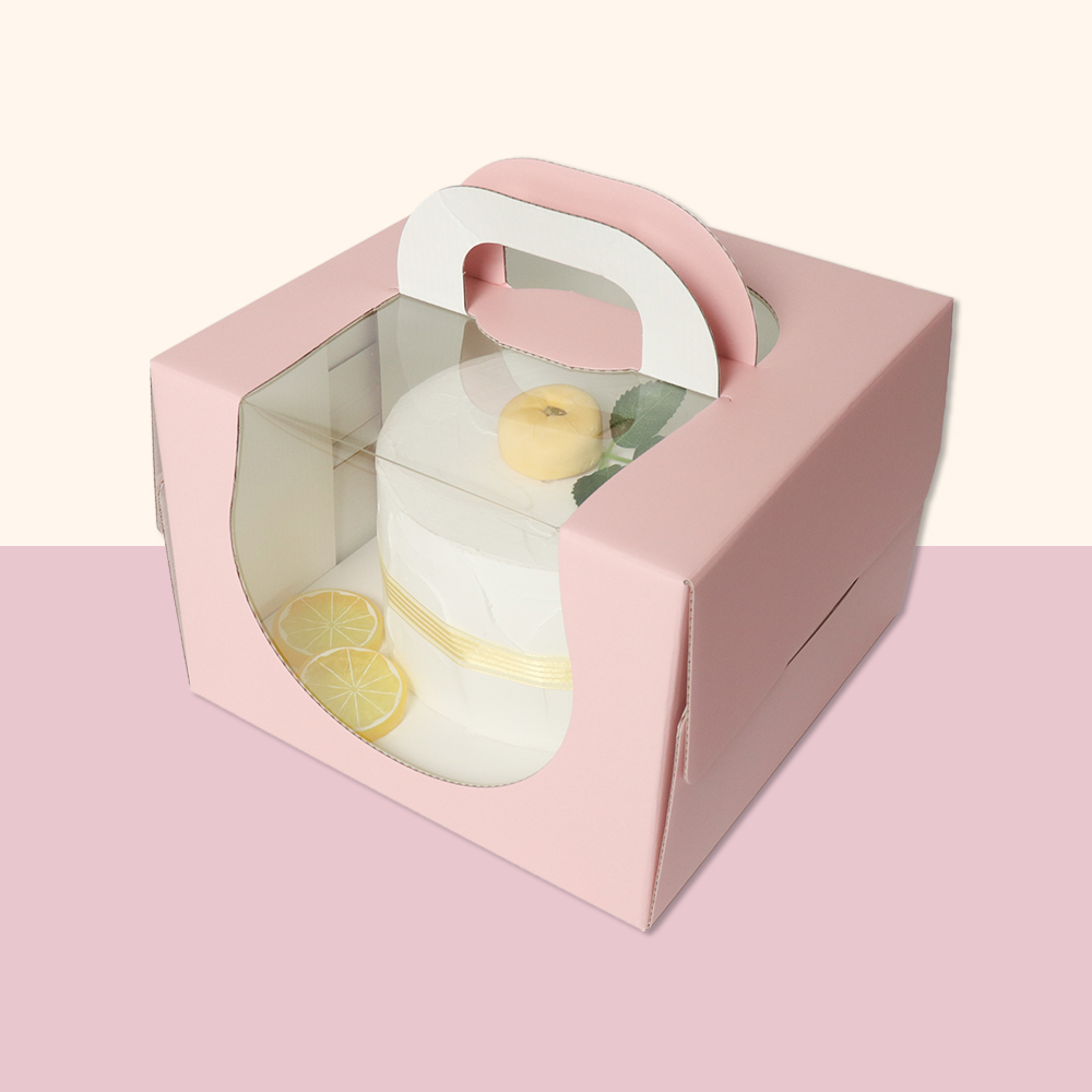 [대량할인] 아임팩킹 네이키드 원형 케이크 박스 2호_핑크(170mm(h)) 72,000원