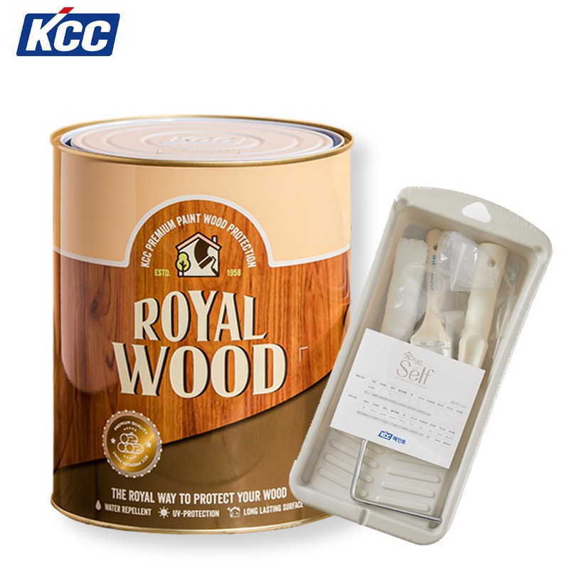 KCC 로얄우드 방부 발수 오일스테인 목재페인트 부자재세트 23,900원