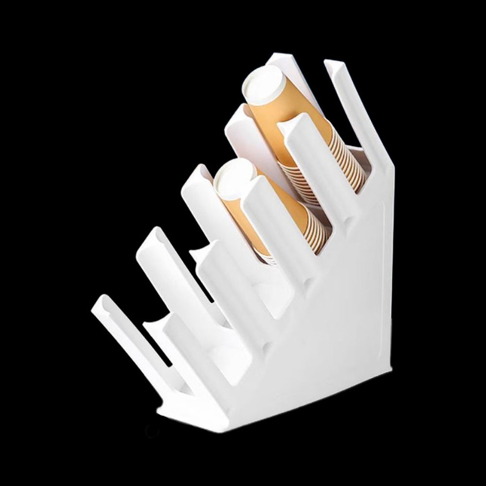 카페 탕비실 플라스틱 종이 일회용 컵 화이트 디스펜서 4구, 현재가 22,900원