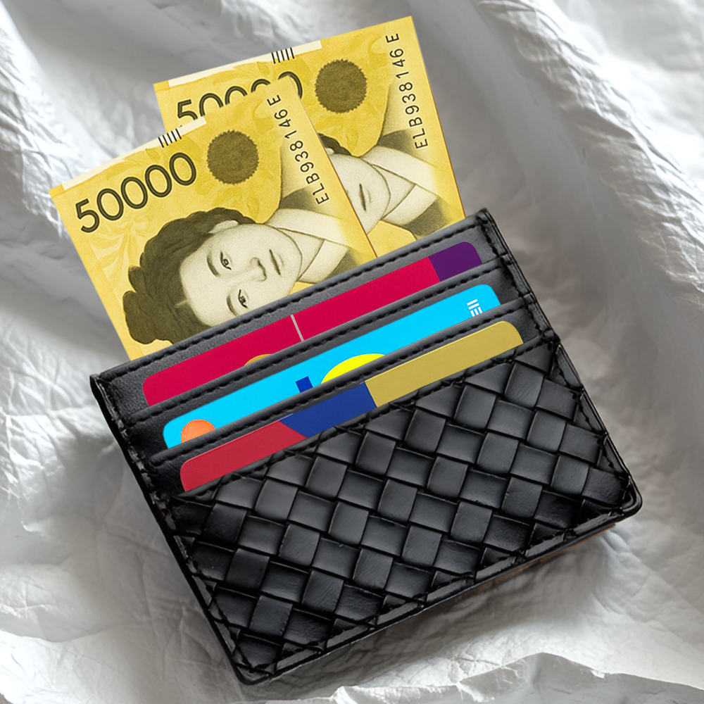 온리온라인 남성 그리드 가죽 슬림 카드지갑 7포켓 7,900원