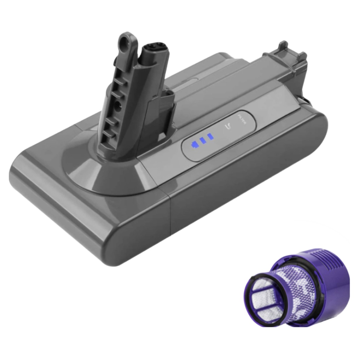 다이슨 V10 청소기 배터리 교체 삼성정품셀 국내생산 호환형 + 헤파필터 사은품 제공 89,000원