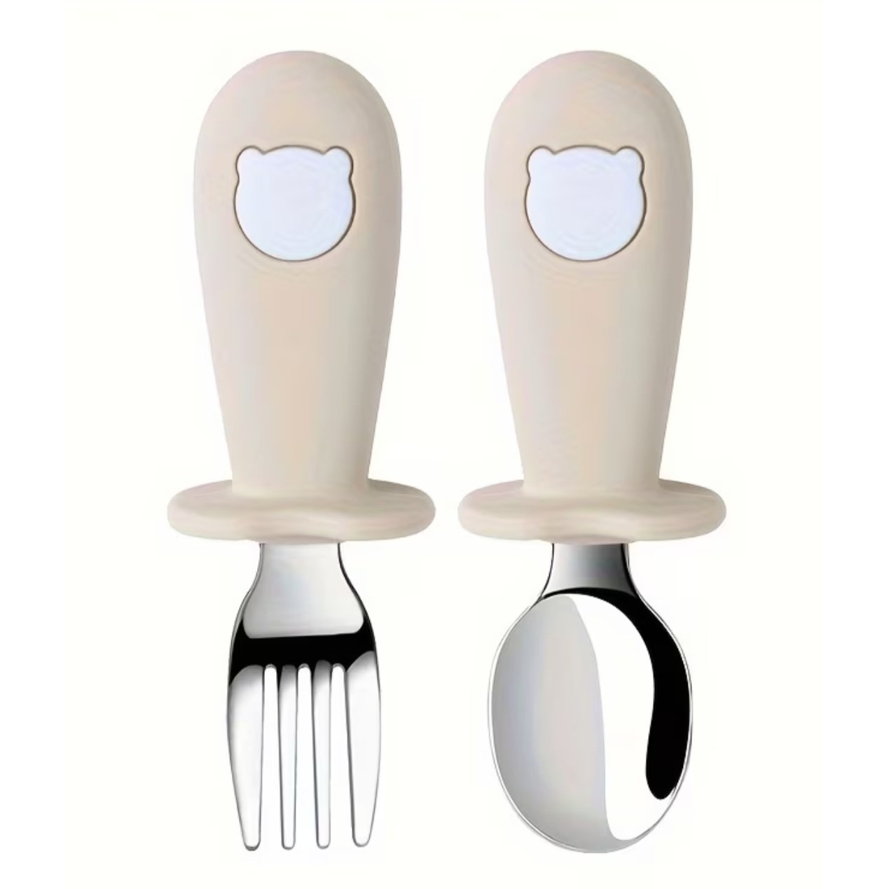 코지베베 곰돌이 실리콘 스텐 스푼+포크, 1개 12,900원