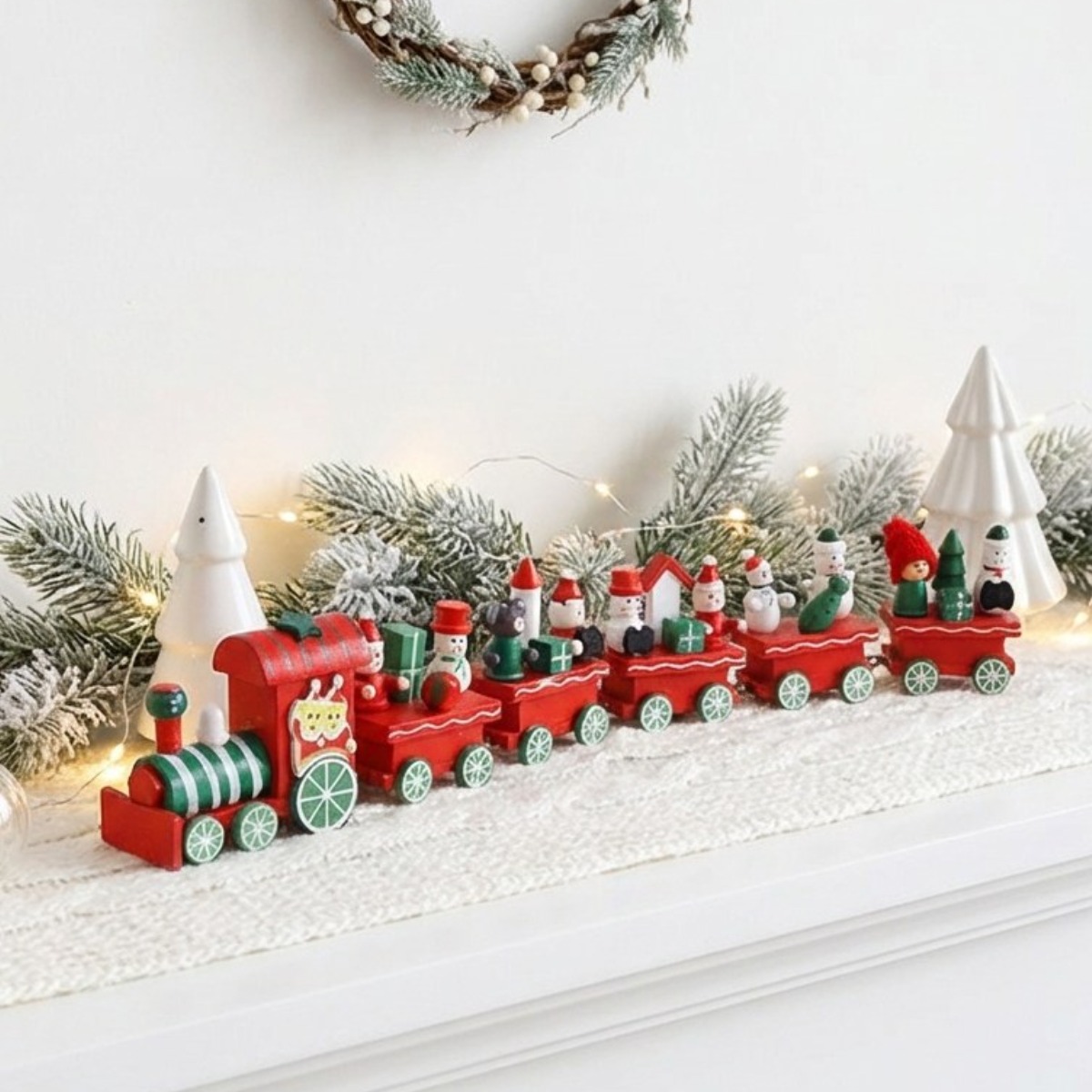 디심플 크리스마스 소품 장식 기차 오브제, 1개, 혼합색상 8,000원