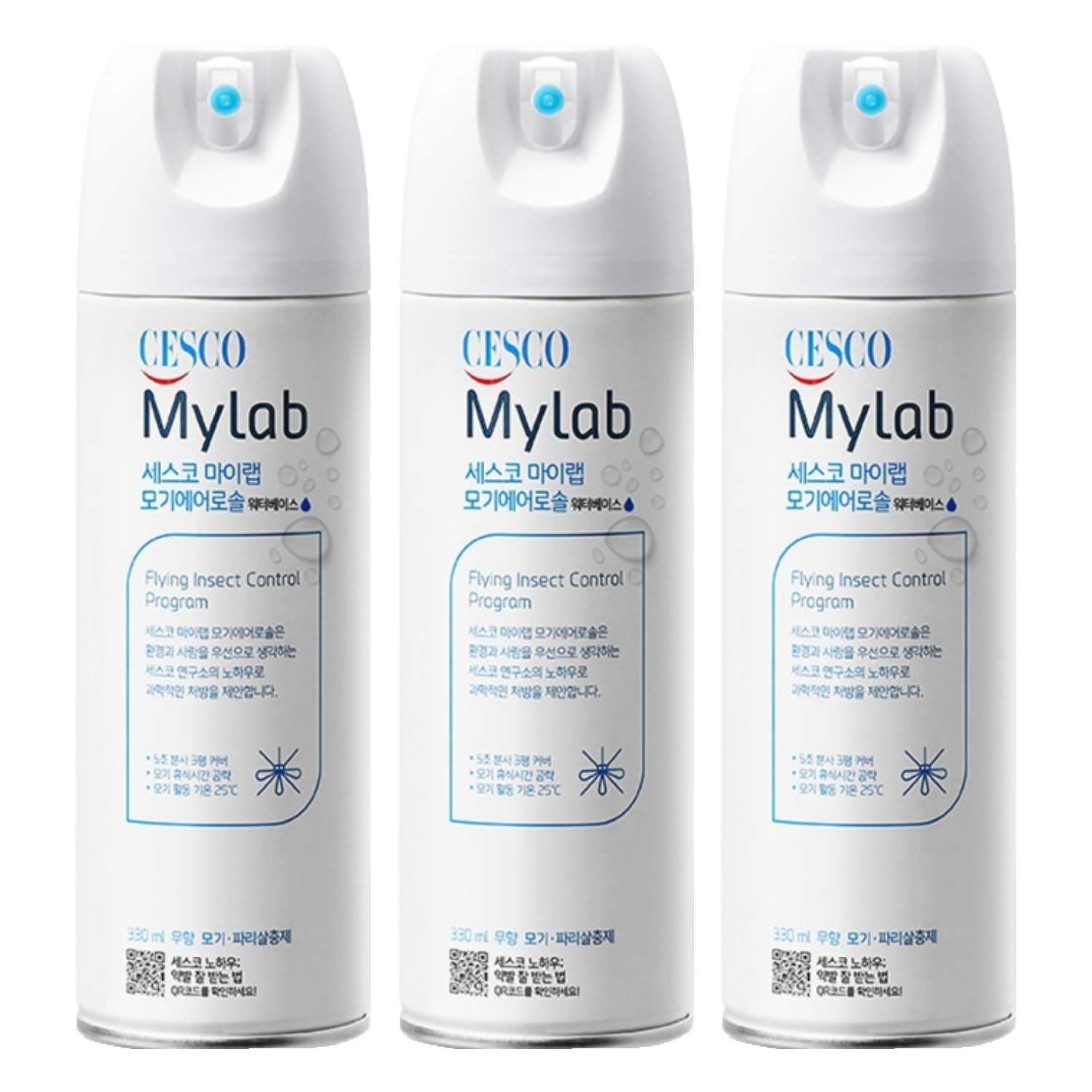 세스코마이랩 모기 에어로솔 워터베이스 무향, 3개, 330ml 10,500원