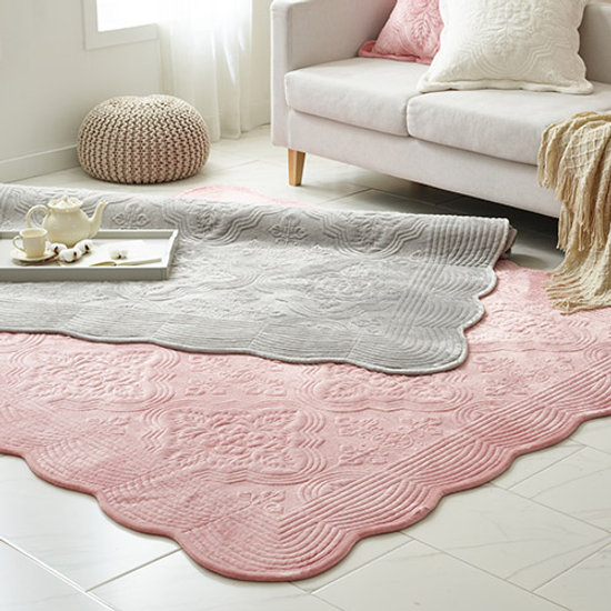 [루나앤슬립] (점보특대형)워싱 장모 극세사 목화솜 자수 퀼팅 카페트 2개 89,900원