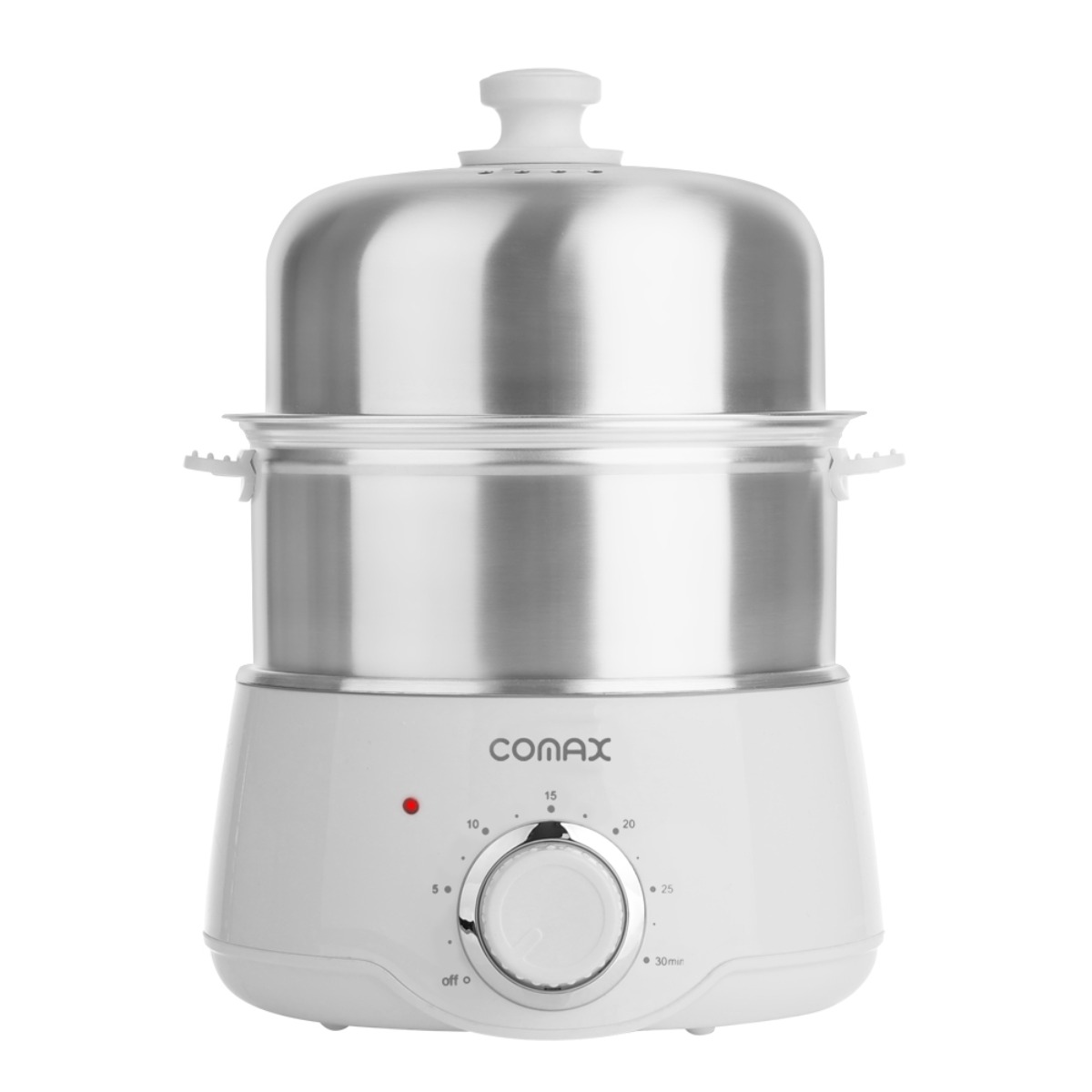 FULL 스텐 2단 계란찜기 15분완성 타이머 스텐304 에그스팀 멀티쿠커 달걀찜기 삶는기계, 화이트 36,000원