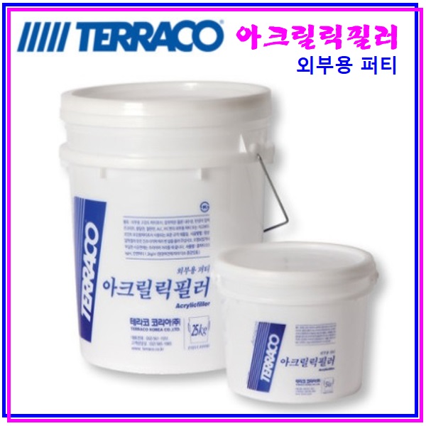 테라코 아크릴릭필러 외부용 친환경 퍼티 인테리어 베란다 발코니 실외기실 대피실 5kg 25kg 15,200원