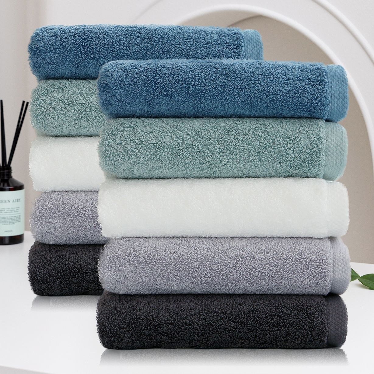 코튼클라우드 에어코튼 40수 코마사 220g 호텔 수건 고중량 타올 10장 세트, 40수 코마사 200g 소프트브라운 10장 91,100원