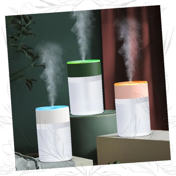 초음파 가습기 원통형 컬러 조명 탁상용 미니 분무기 화이트 그린 핑크 실내 공기 개선 침실 거실 사무실 8,220원