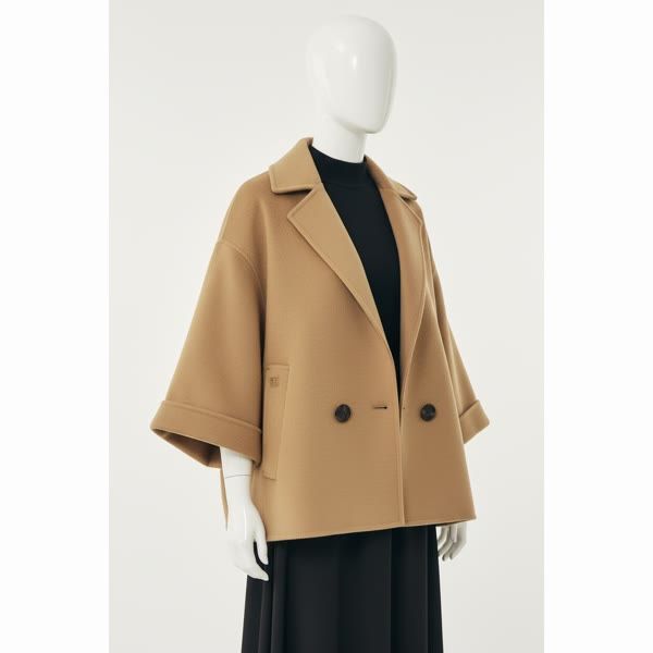 제로스트릿 핸드메이드 롤업 더블 코트 카멜 202,900원