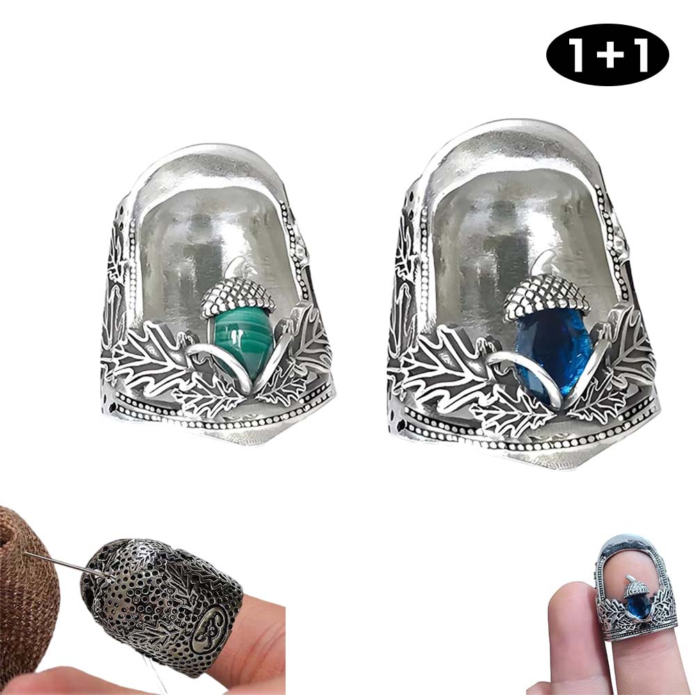 루이 다기능 메탈 골무 손가락 보호 견고하고 내마모 수공예 봉제/가정용 핸드메이드/재봉 보조, 은색, 2개 8,900원