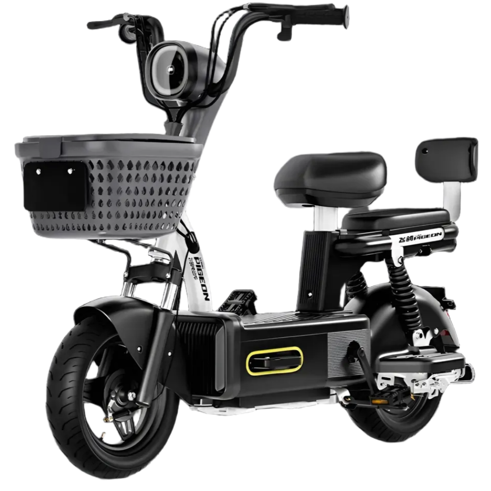 130km 전기스쿠터 남녀공용 소형 전기 자전거 출퇴근 여행용 배터리 탈착 자토바이 오토바이 바이크 배달, 블랙 859,000원