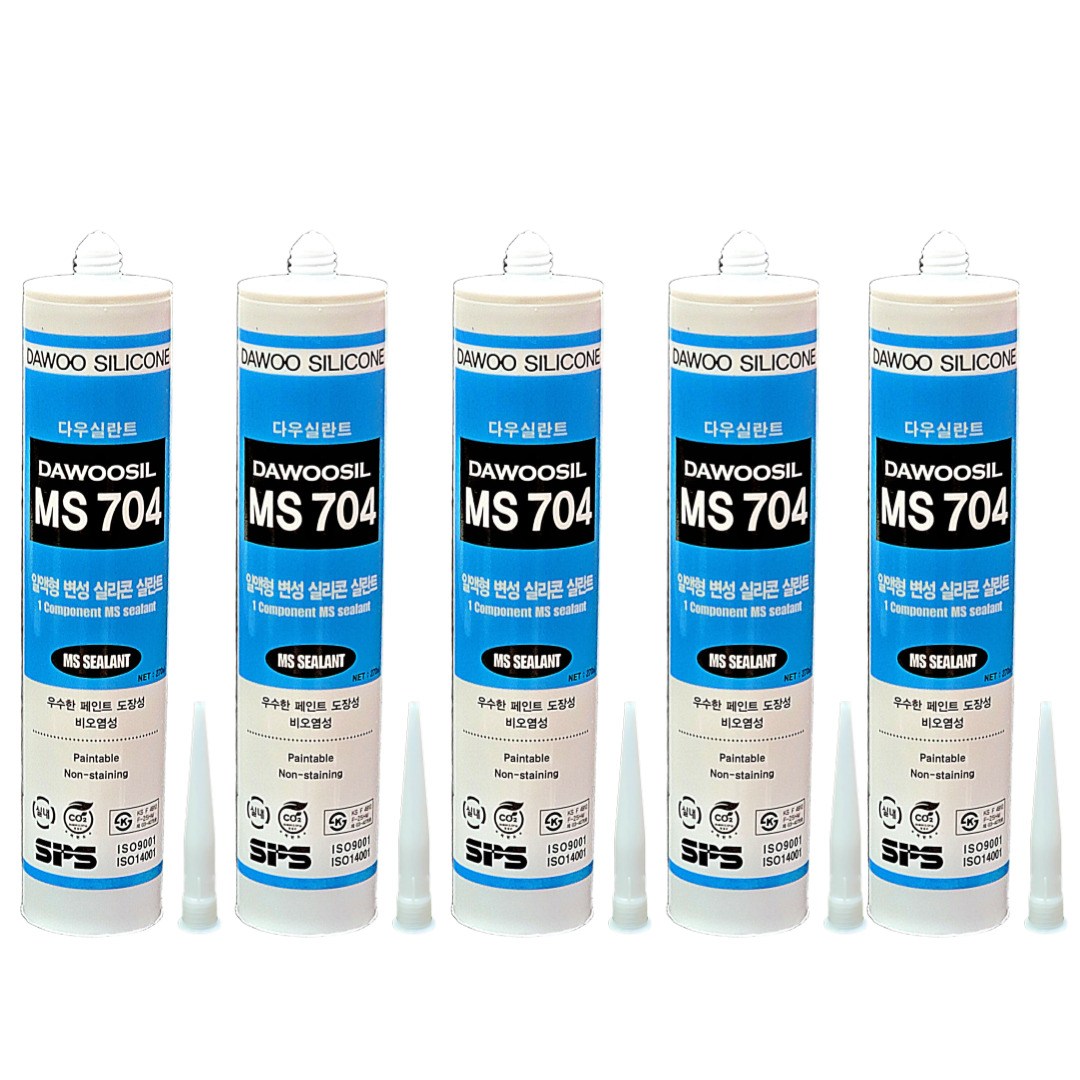퀵마켓 방수 변성 실리콘+외부용+크랙보수+비오염 MS (노즐 포함), 백색, 5개 20,500원