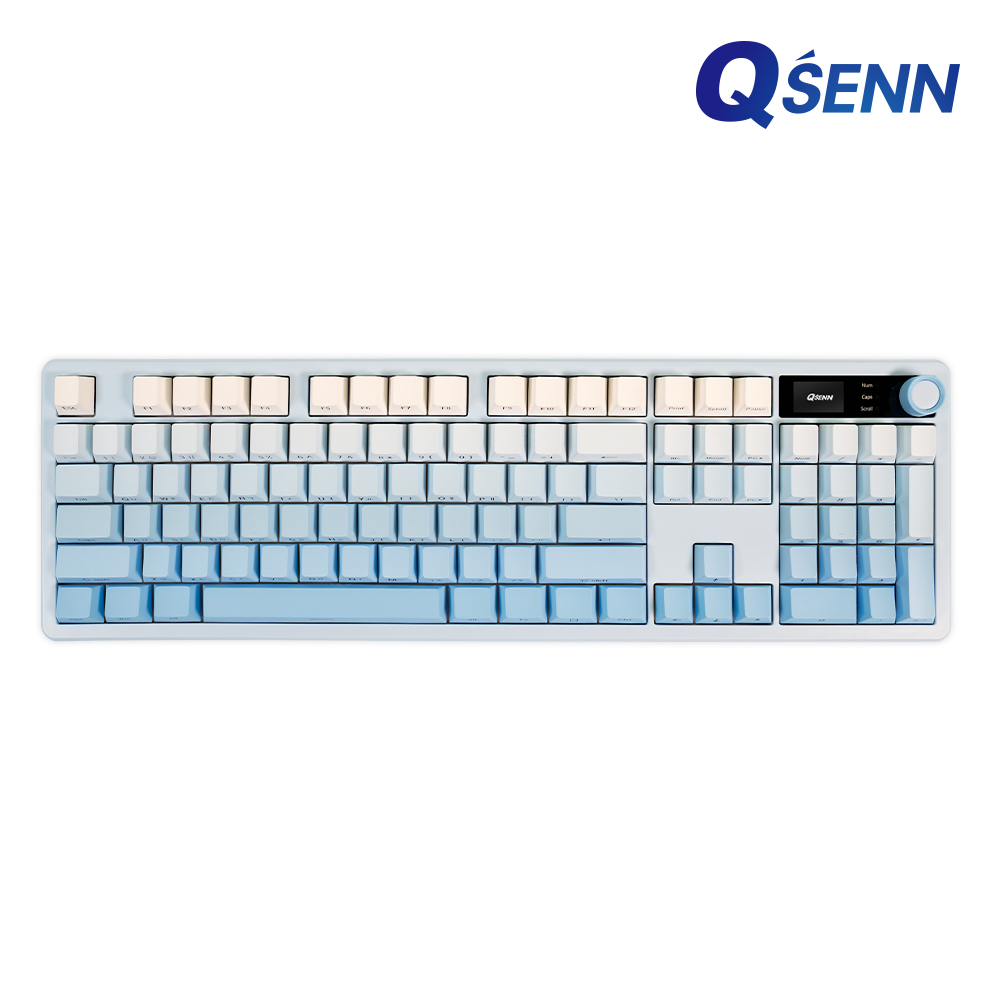 QSENN Q104 LCD 풀윤활 가스켓 유무선 그라데이션 블루소다 저소음 딥블루 68,900원