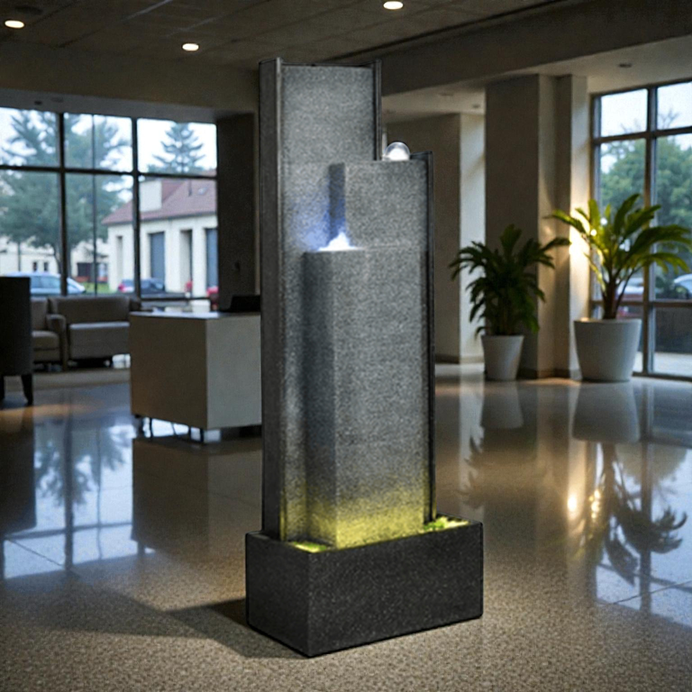 청아림 대형 실내 폭포 분수대 가정용 천연 가습 식당 카페 사무실 인테리어, 그레이 730,000원