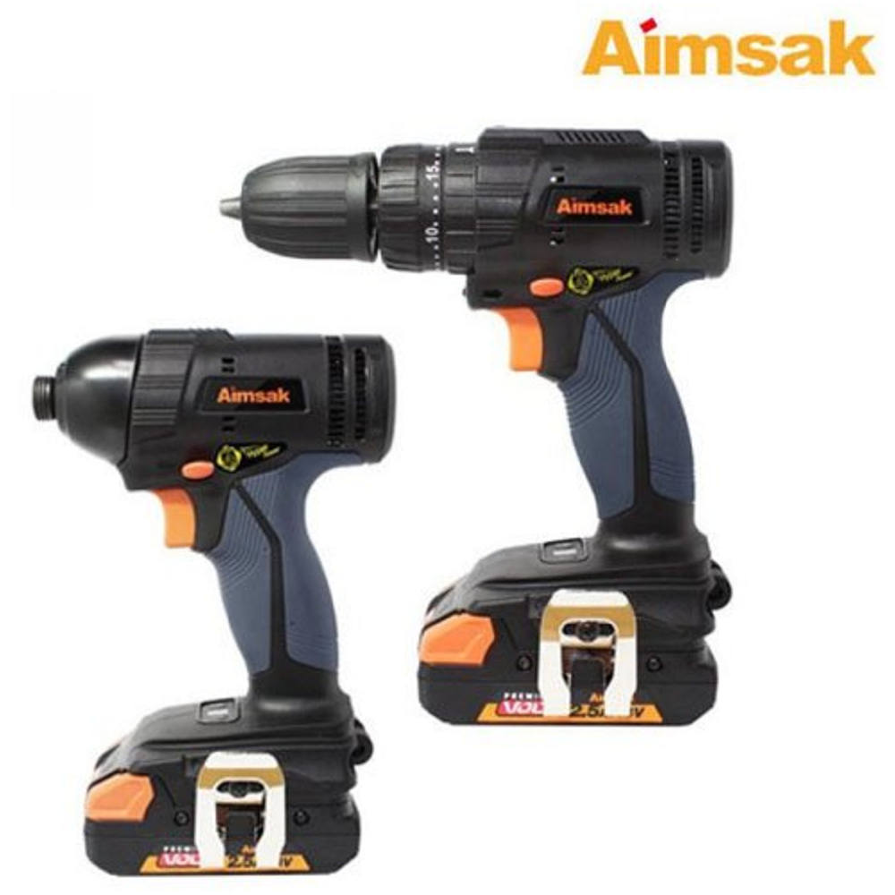 아임삭 AO418TMPLUS 충전 해머 드릴 드라이버 충전 임팩 드라이버 18V 2.5AH 배터리 2개 풀세트 301,390원