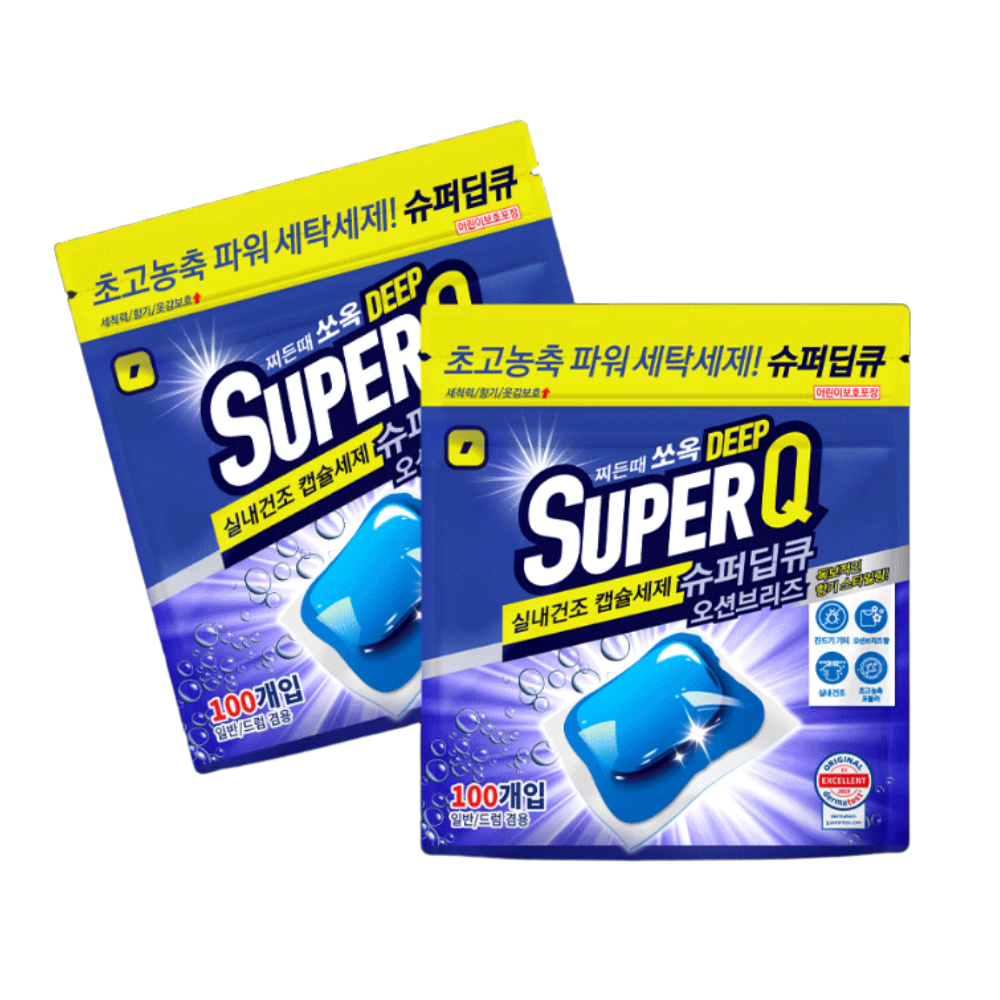 갓성비 슈퍼딥큐 캡슐세제 오션브리즈향 17,900원