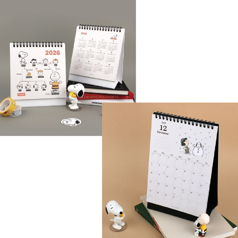스누피 피너츠 2026 클래식 스퀘어 빈티지 탁상 캘린더 달력 11,100원