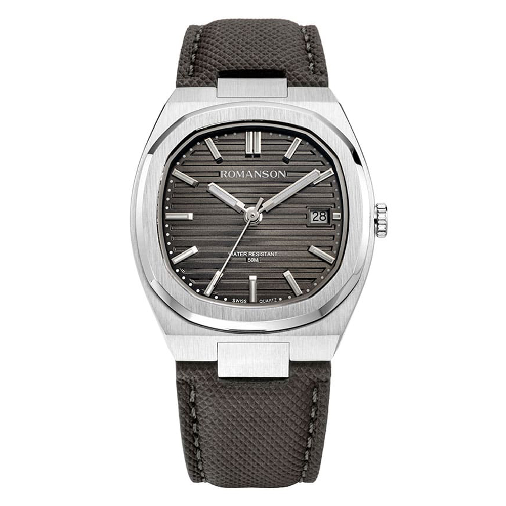 로만손 남성용 오디에 뉴 데이트 38 레더 시계 RWTLMM4BF008WHGR0 199,200원