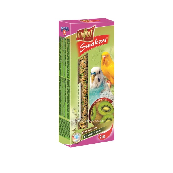 비타폴 스마커스 영양바 키위 모란 앵무새 간식 먹이 코뉴어 퀘이커, 1개, 90g 3,900원