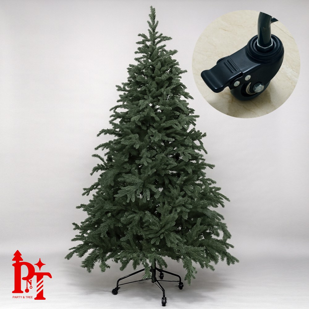 파티앤트리 대형 초대형 고급 PE 100% 업소용 크리스마스 트리 무장식 전나무 이동식 바퀴 카페 호텔 2.1M 2.4M 3.0M, 대형 PE100 트리 400,000원