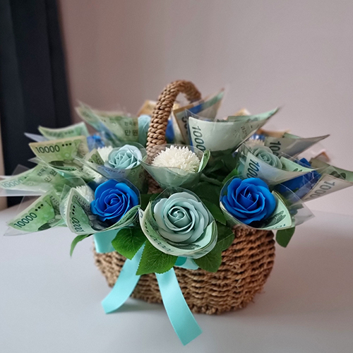 (늘솜아뜰리에) 감사의 마음 비누꽃 돈꽃바구니 돈바구니 어버이날 스승의날 생일 결혼기념일 회갑 42,000원