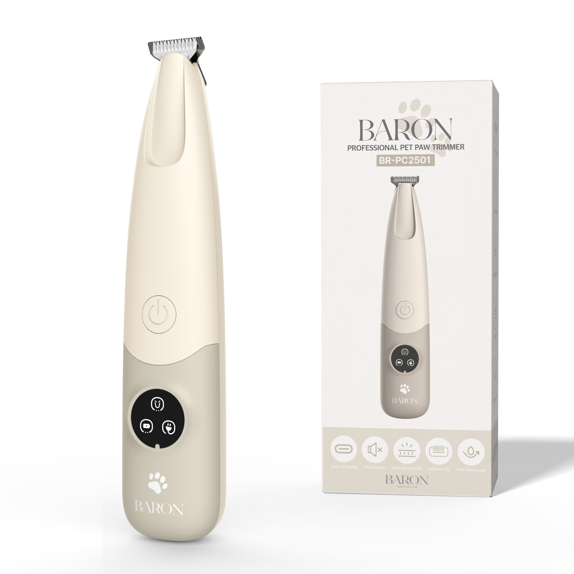 바론 이지풋프로 반려동물 발바닥 바리깡, 1개, 샌드베이지 24,900원