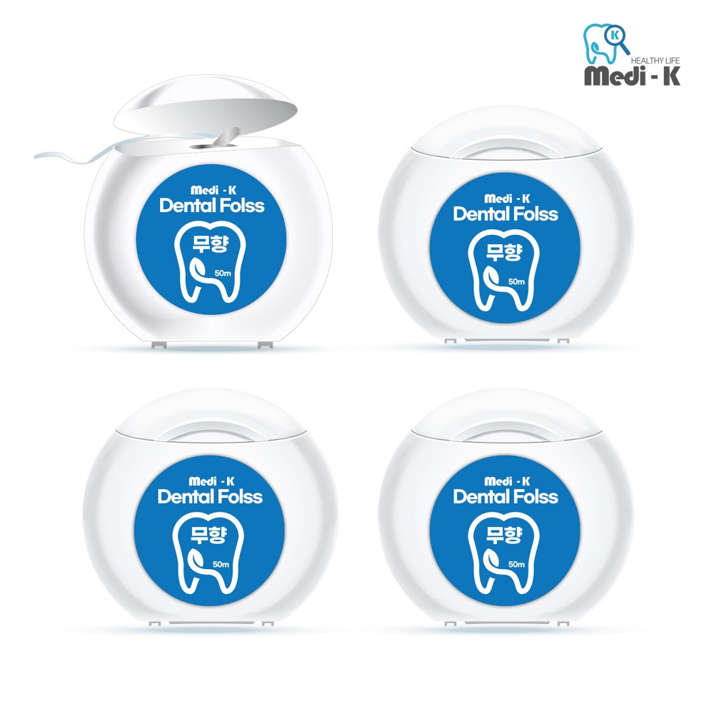 메디케이 끊어쓰는 치실 50m x 4 무향, 4개, 50m 8,900원