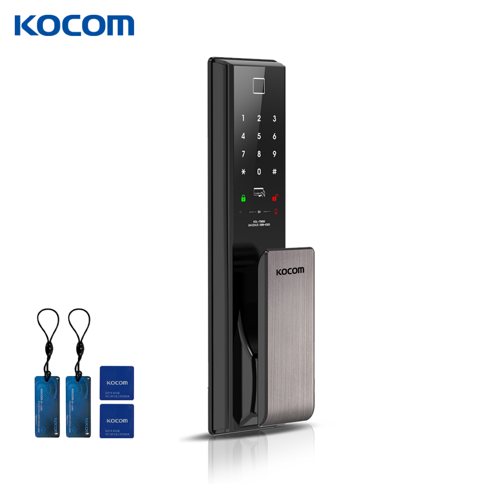 코콤 KDL-AC9590 지문인식 현관문 무타공 푸시풀 번호키 도어락 교체 설치 고리형 2개+부착형 2개 138,000원