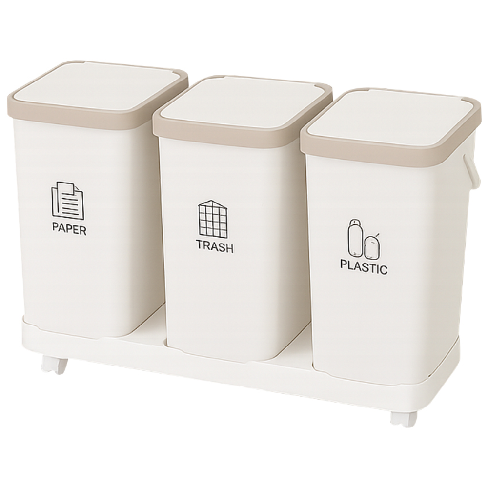 플랫 3단 가정용 분리수거함 22,900원