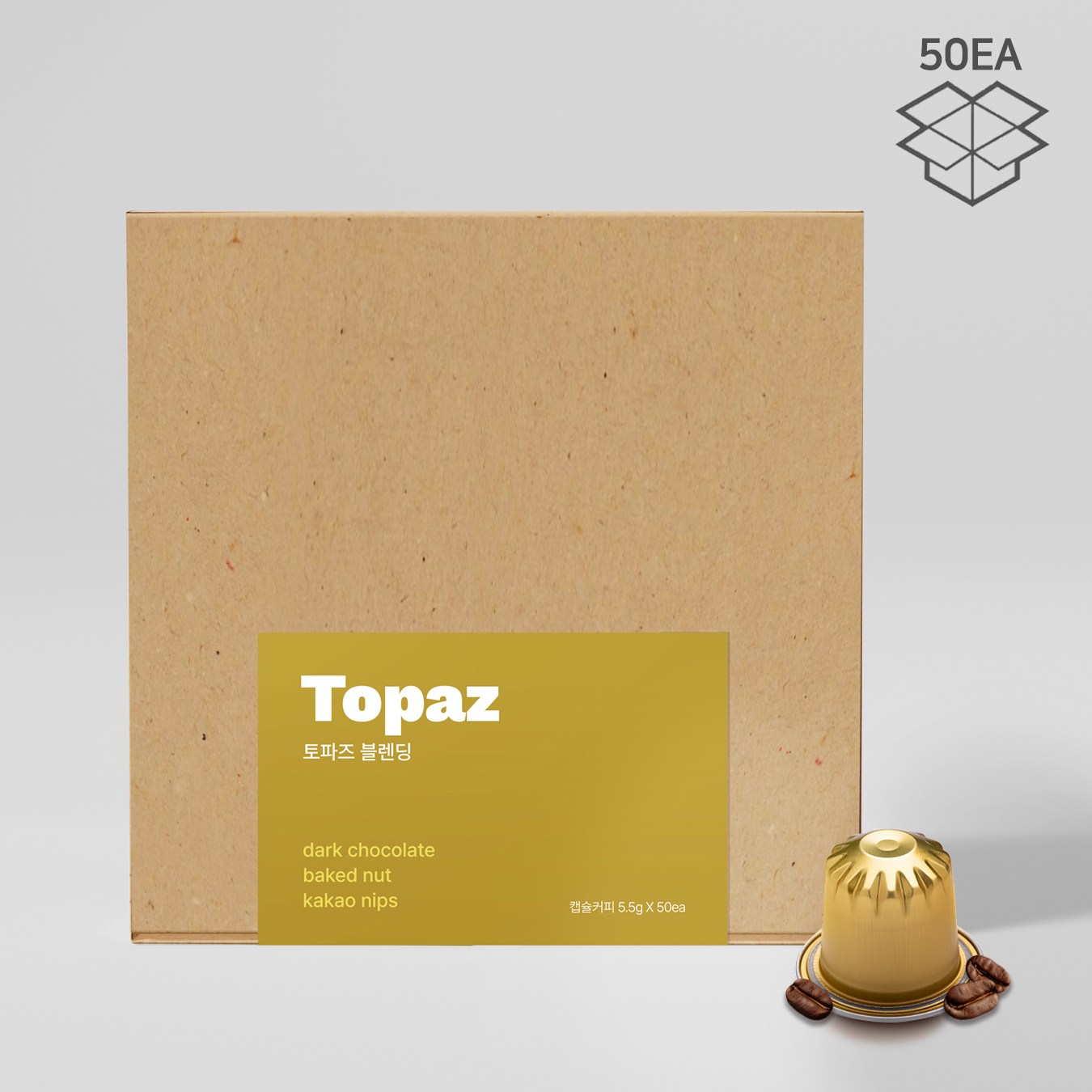 네스프레소 호환 브리즈빈 고소한 산미없는 캡슐커피 토파즈 블렌드, 1개, 50개입, 5.5g 28,500원