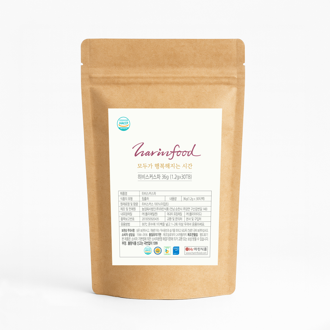 하린식품 HACCP 히비스커스차 (1.2g0티백) 이집트 히비스커스차, 1.2g, 30개입, 5개 52,000원